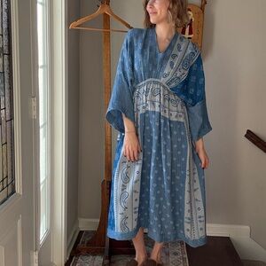 Anthropologie Blue Textured Dress